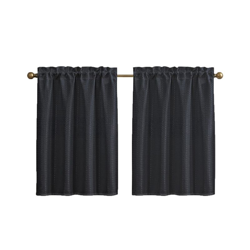 

Waffle Blackout Small Curtains Decorative Curtains,2pcs