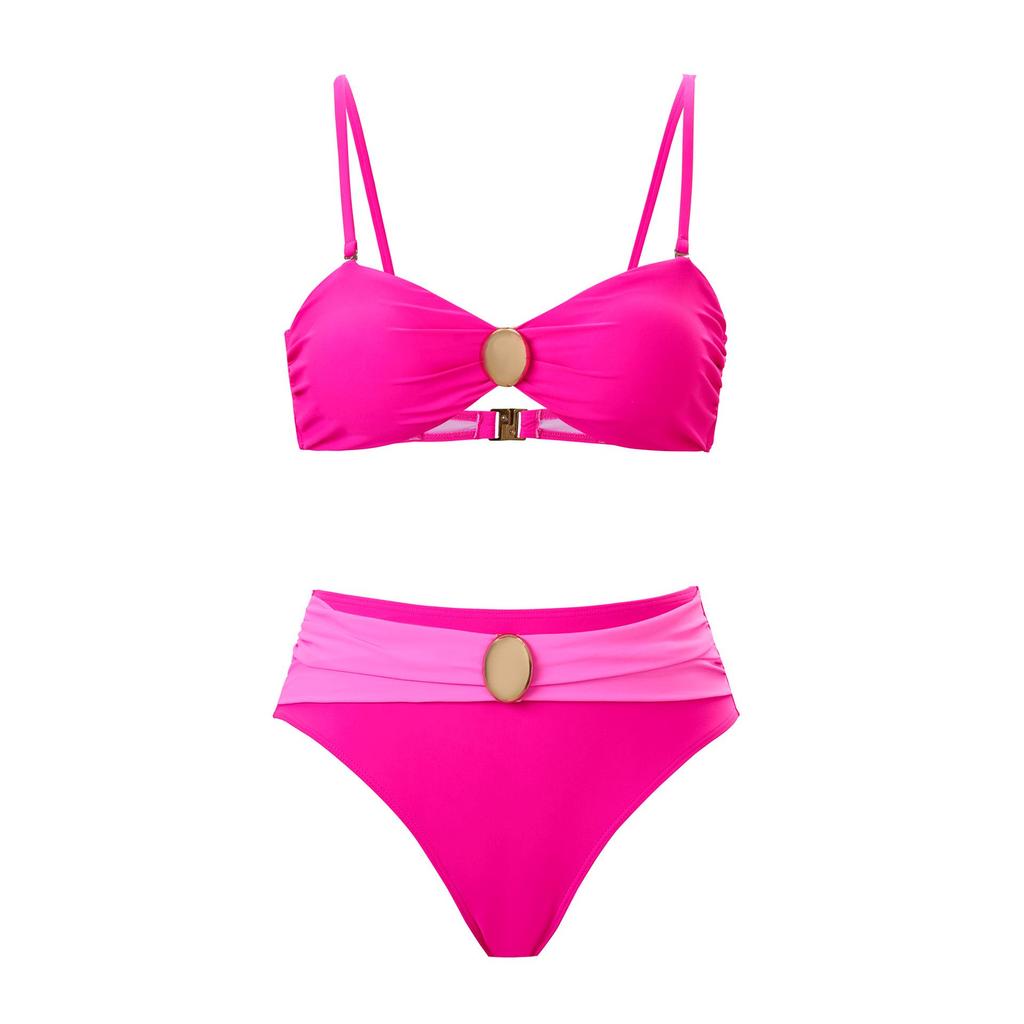 Hot-Selling Sexy Solid Color Split Bikini Swimwear for Women