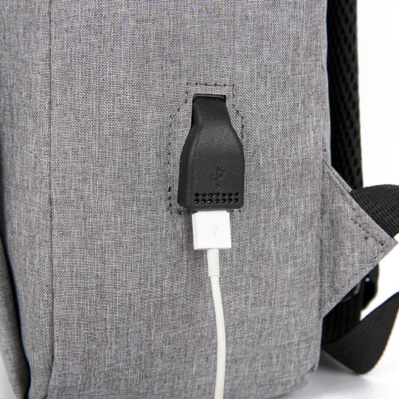 Backpack large capacity computer bag simple business multi-function usb charging backpack schoolbag men's