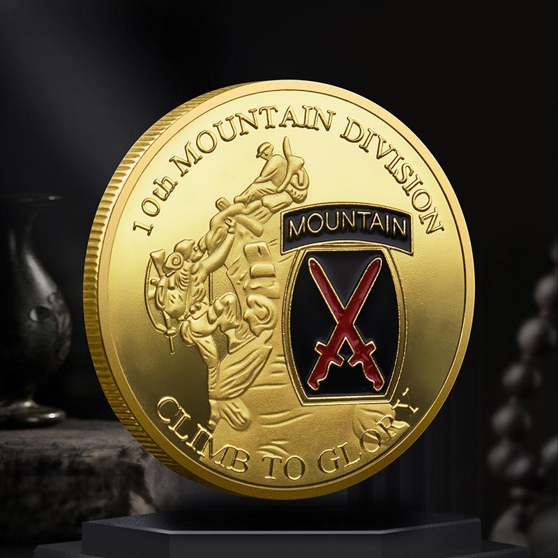 Souvenir Coin American Mountaineering Infantry Commemorative Medal Sniper Collection Coin золотой