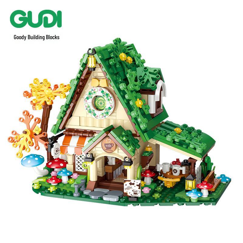 Gudi Educational Building Blocks: Coffee Shop Model Puzzle for Kids
