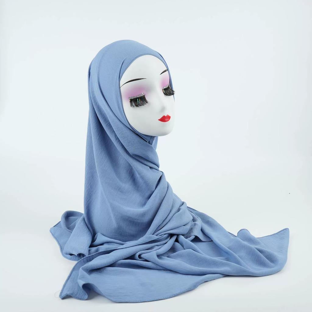 Fashion Strechy Cotton Jersey Hijab For Women Muslim Scarf Plain Long Shawls Islamic Turban Headbands Foulard New Headscarf Wrap