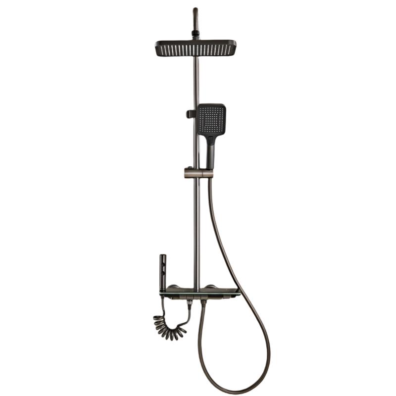 

Цифровой дисплей температуры Душевой набор Душевой смеситель Система Набор Горячий Холодный С подсветкой Душевая колонна Насадка для душа для ванной