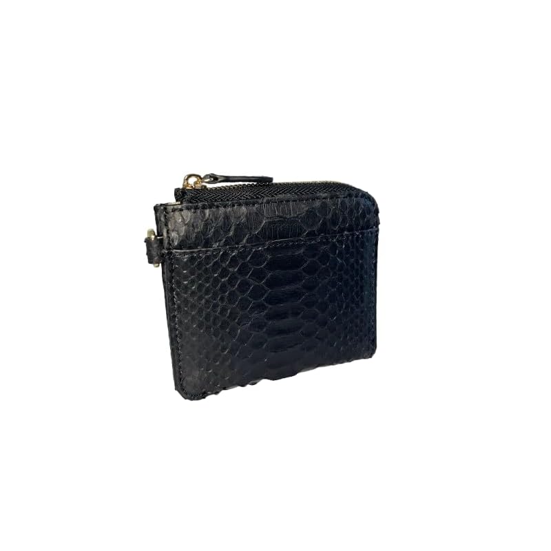 

[GUODI] compact mini wallet L-shaped zipper type Comes with a carry strap python genuine leather ladies men s HJ-PY101 snakeskin snakeskin snakeskin