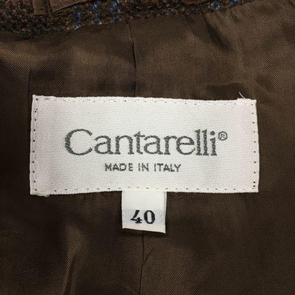 Cantarelli Made in Italy Cashmere Blend Check Blazer Jacket Brown Size 40 Women’s(USED)