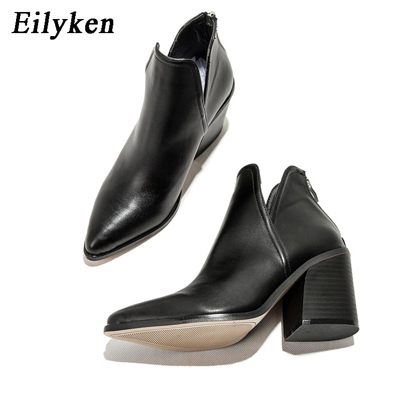 Fashion EilyKen Autumn Winter Casual Western Cowboy Ankle Boots Women Snake Cowgirl Booties Short Cossacks Botas High Heels Shoes