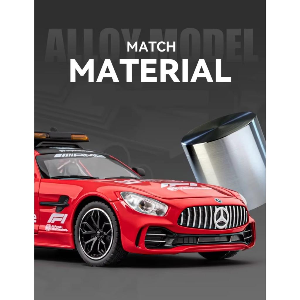 1/24 Vehicle Benz Safety Battery Amg Battery F1, Model Type, with Lights, Suitable As Racer Collectors
