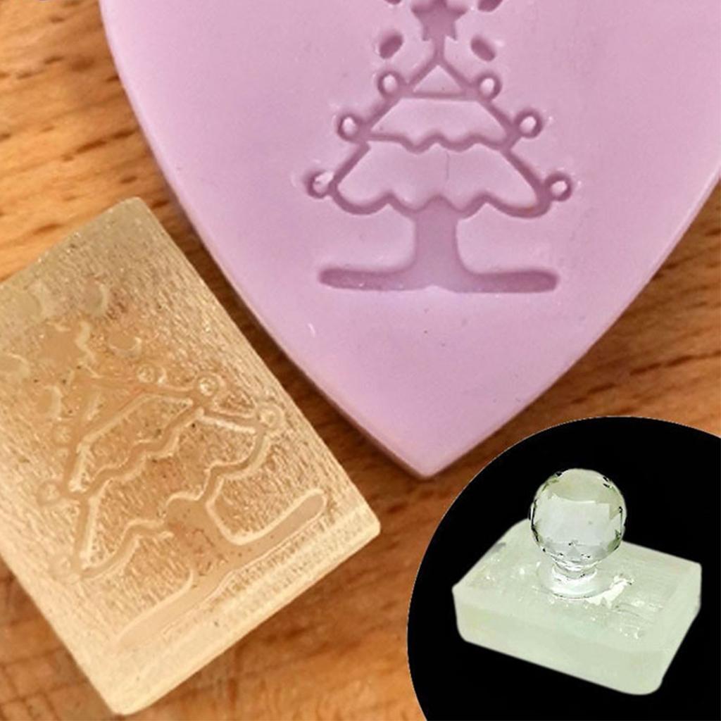 Soap Making Acrylic Stamps Christmas Series Transparent Handmade Soap Seal Stamp