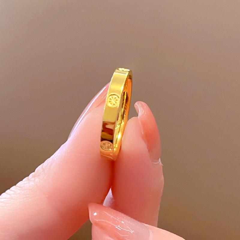 Französischer Retro-Filigran-Sternburst-Ring - Für Damen aus Titanstahl, Galvanisch beschichtet, Leichter Luxus und Nischen-Design.