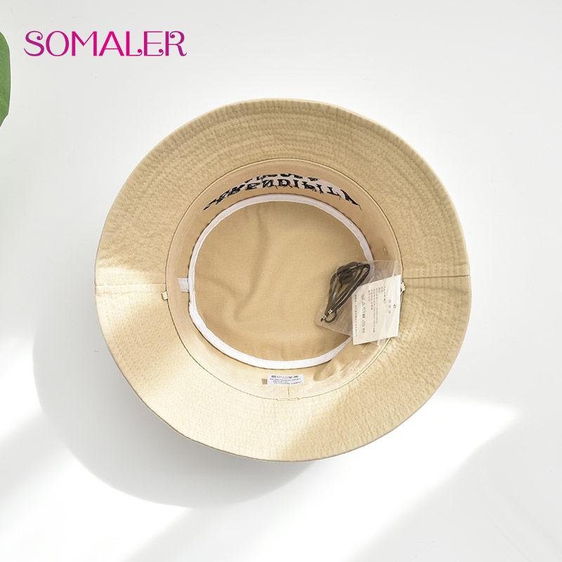 SOMALER Retro Pamuk Kova Şapka Kadın Erkek Marka Denim Pamuk Nakış Mektup Kova Kapakları Unisex Moda Streetweave Hip Hop Spor Şapka