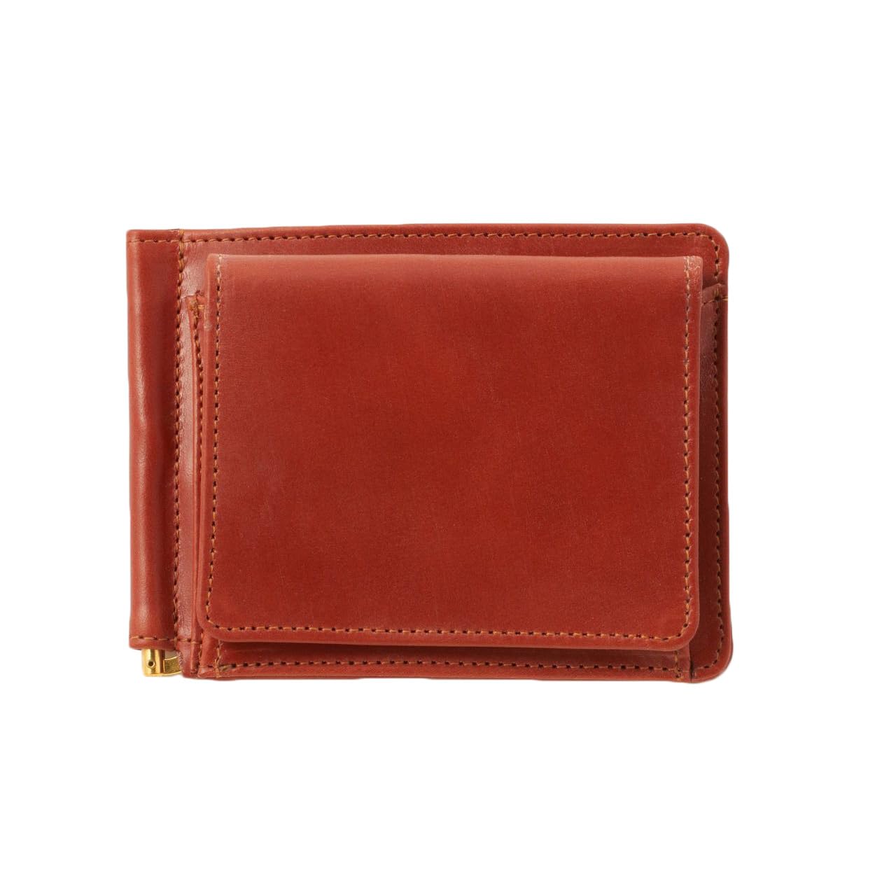 

Зажим для денег Glenroyal с монетницей - компактный кошелек-книжка с монетницей и отделением для карт, изготовленный из натуральной кожи bridle и коровьей кожи цвета Oxford Tan