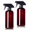 1/2Pcs Amber Refillable Empty Bottle 500ml Trigger Sprayer Mist Stream  Home Garden Plant Kitchen
