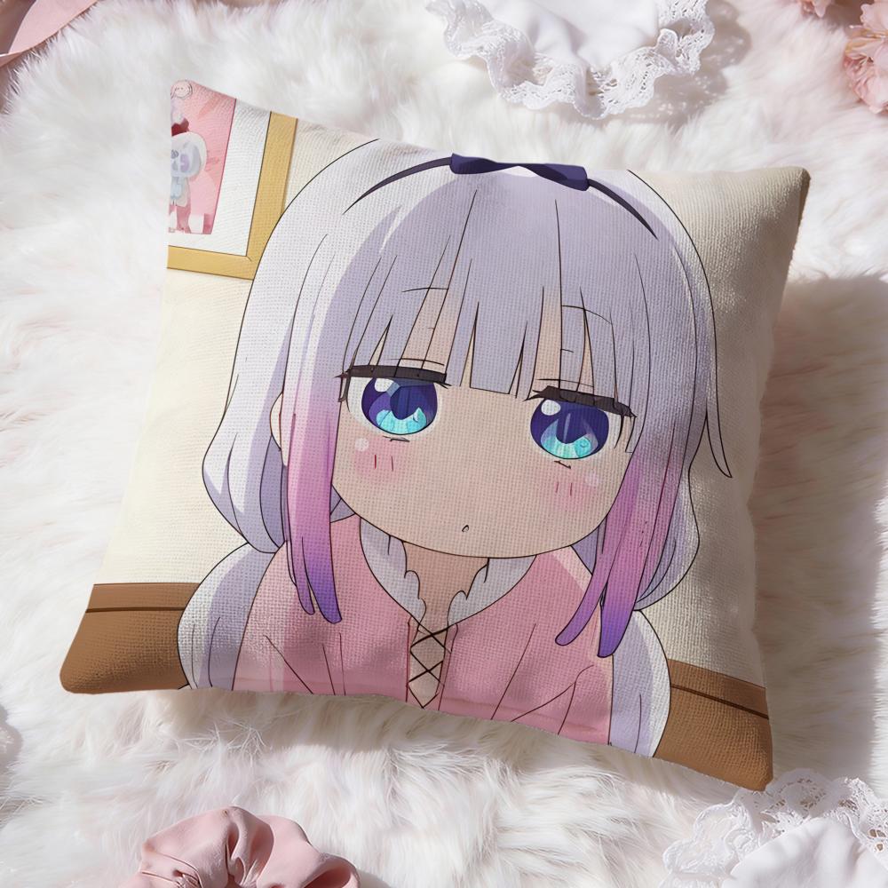 Miss Kobayashis Dragon MaidS Cushion Cover Premium Comfort Reversible Pillow Cove -Two In One Design for Any Room & Car Interior