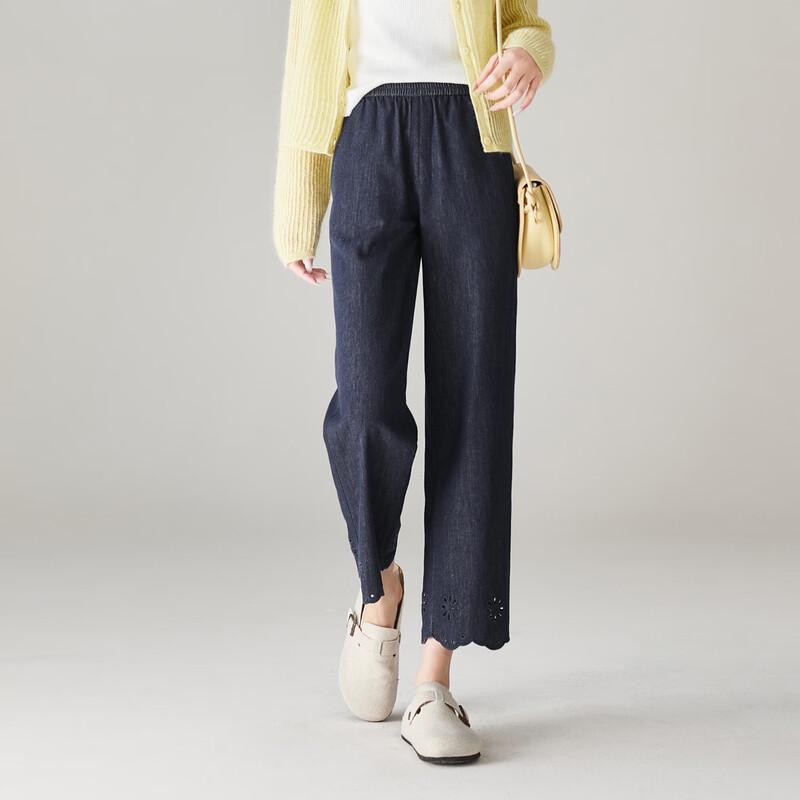 

SOFSIL Women s High-Waist Retro Straight Cropped Jeans 27