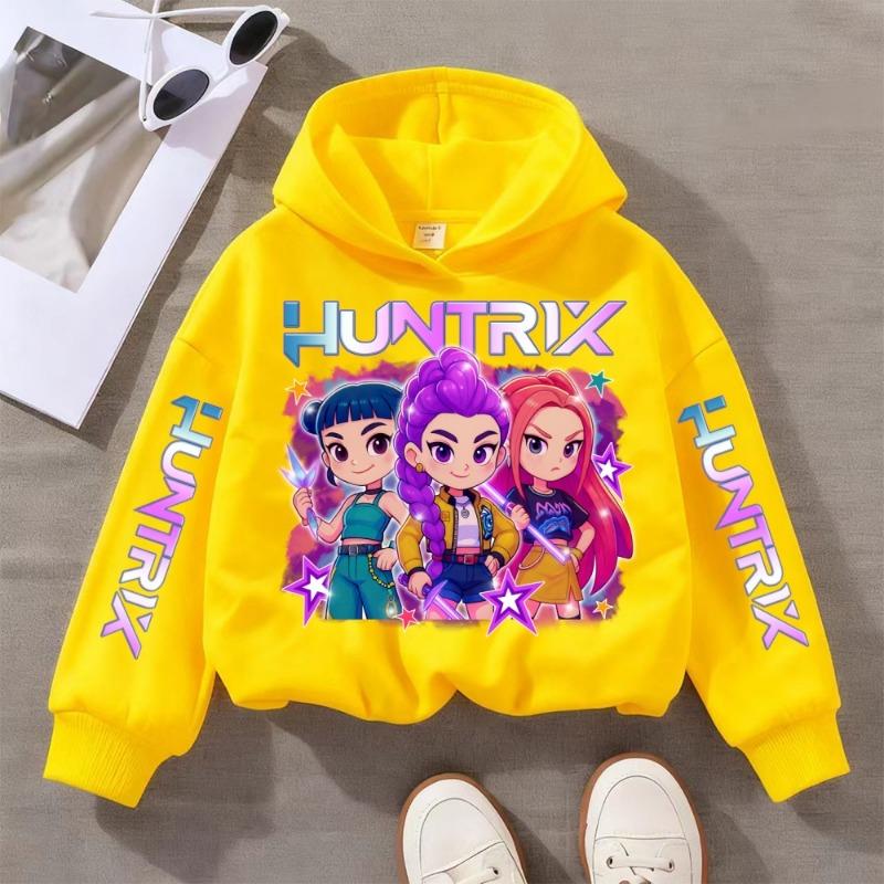 Spring And Autumn KPop Demon Hunters Women's Hoodie Anime Character Printed Street Wear Kids Fashion Hoodie Sweatshirt