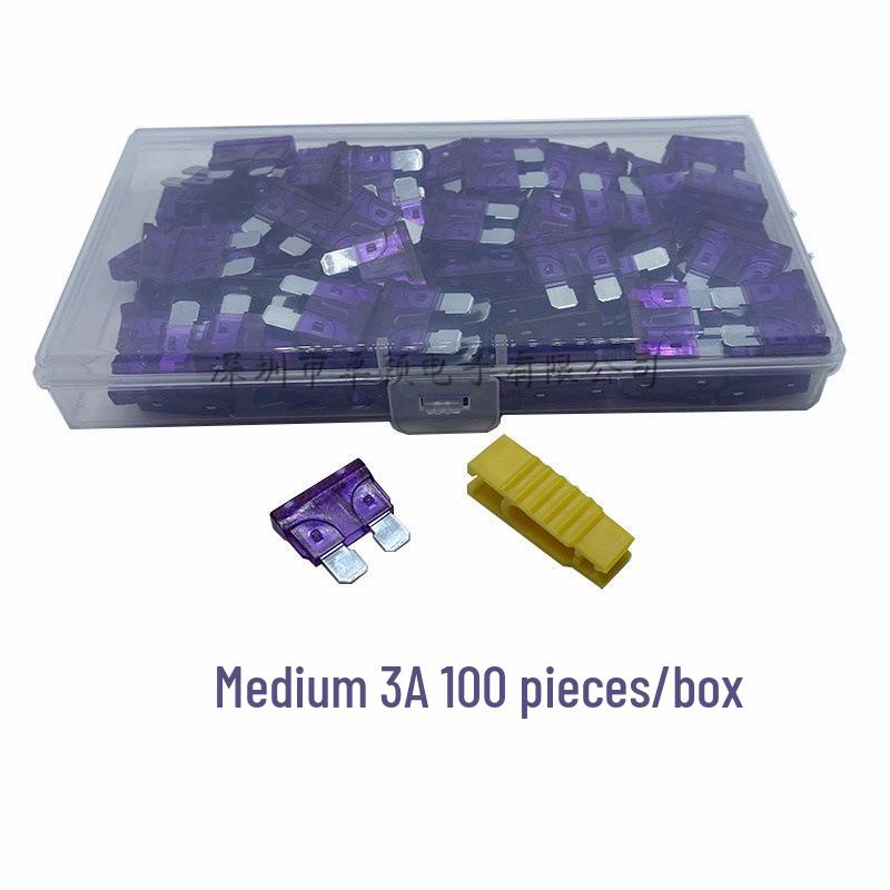 Car Fuse Box Set: Blade Fuses In Small, Medium, & Large (1A, 3A, 10A, 15A)