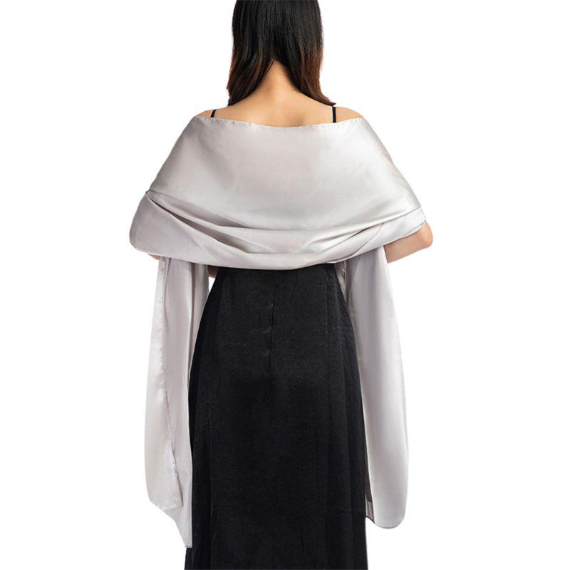 Buy 170x45cm Womens Satin Silky Scarf 