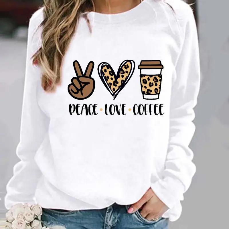 Interesting Printed Patterns in Europe and the United States, Round Neck Hoodies, Street Women's Sweatshirts