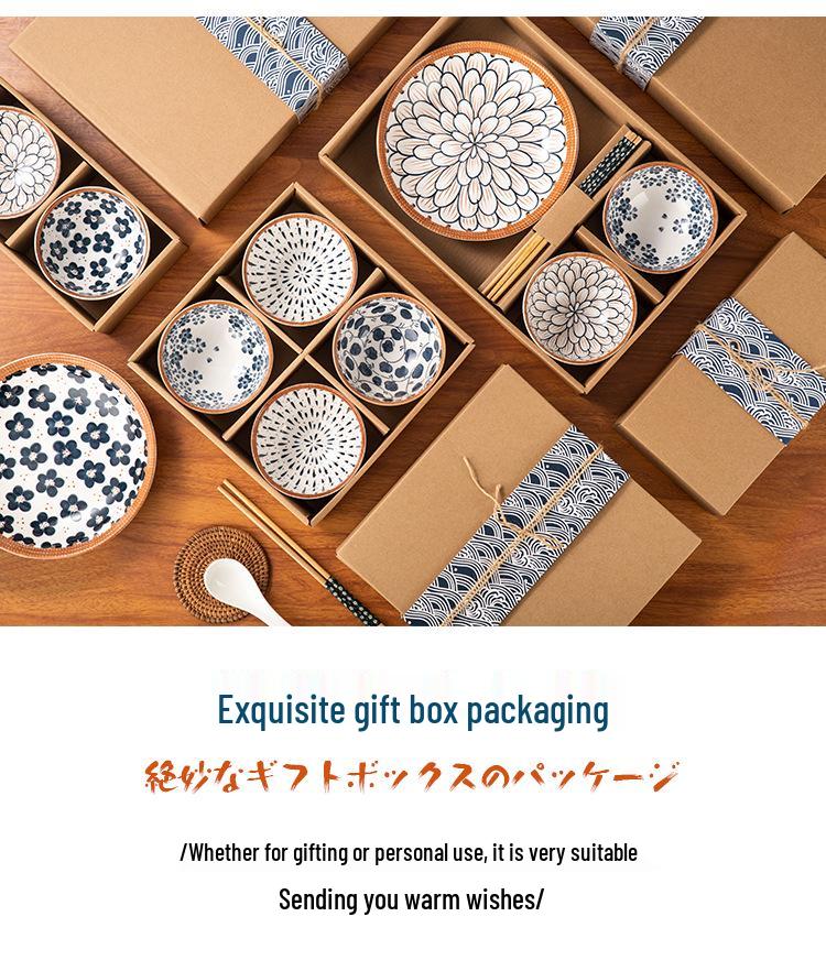 Set Creativo di Posate e Stoviglie in Ceramica - Ciotole, Piatti, Piatti in Scatola Regalo Kraft, Perfetto per Eventi e Promozioni Aziendali