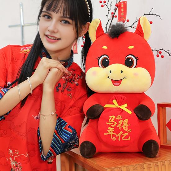 2026 Year of The Horse Stuffed Animal Plush Doll Chinese New Year Zodiac Horse