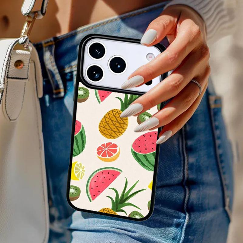 Summer Pineapple Phone Case For iPhone 17 Air 14 15 13 12 Max Cover For Apple 16e 11 Pro Max Plus Coque