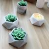 Sechseckige Silikonform DIY Blumentopf Vase Form Büro Dekoration Ton Aromatische Gipsform