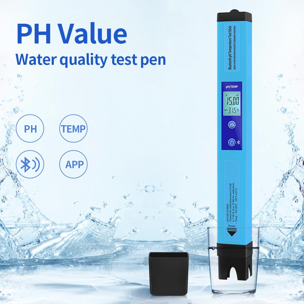 Smart Bluetooth Water Quality Tester 2 In 1 PH Meter 5 In 1 EC TDS SALT SG TEMP Detector APP Control Water Monitor for Aquarium