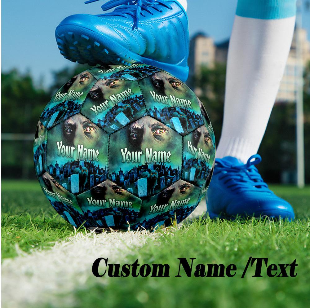 Custom Text Size 5 Soccer Ball, Standard Match Football For OutdoorPet Sematary