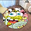 Custom Name SpongeBob SquarePants Printed Round Rug Carpet Chair Rug Area Rug Entryway Doormats,for Office Chair Living Room Bedroom Kitchen Room.