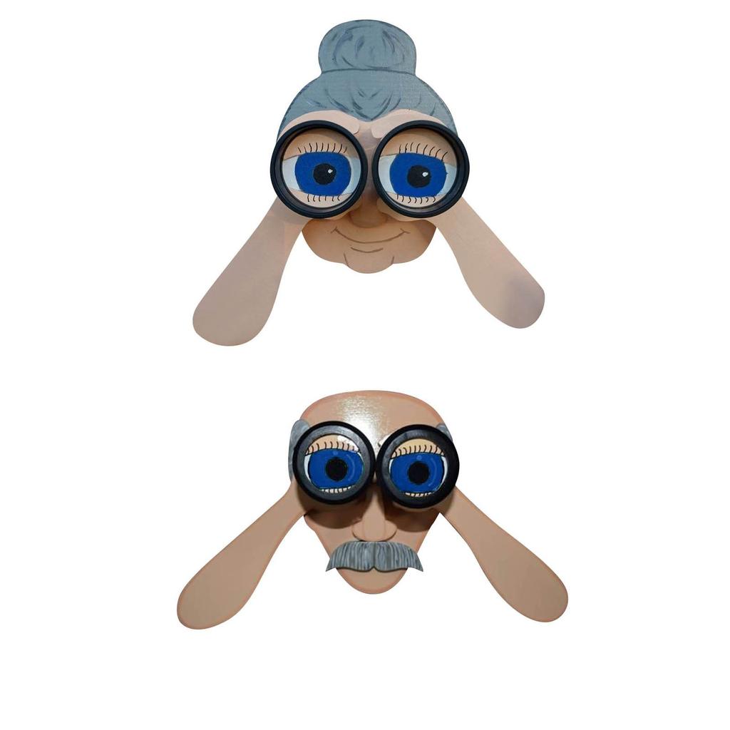 Nosy Old Man And Lady Fence Decoration,Outdoor Funny Garden Yard Fence Art Decor