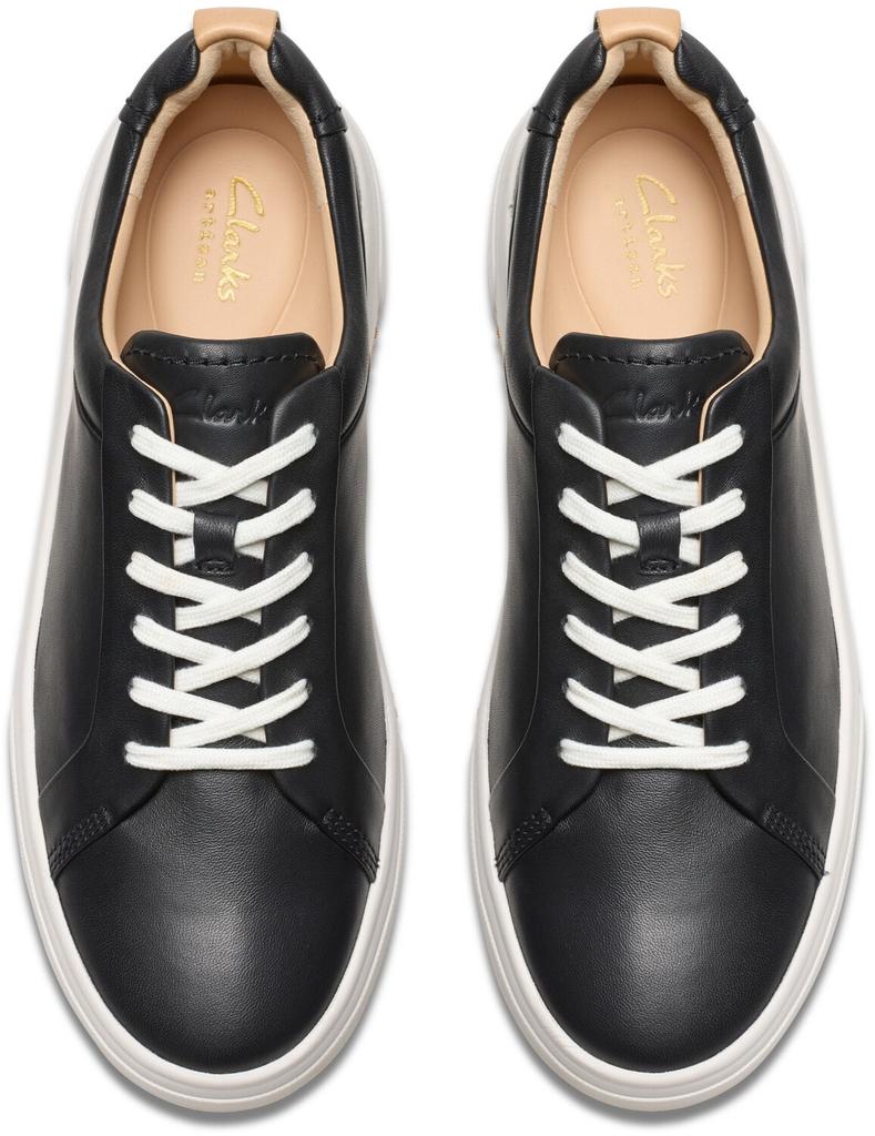 Clarks Womens Hollyhock Walk Sneakers In Black Leather