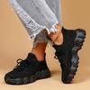Women's Simple Plain Lace-Up Low Top Sneakers, Casual Comfortable Breathable Lightweight Sports Running Shoes, Women Shoes