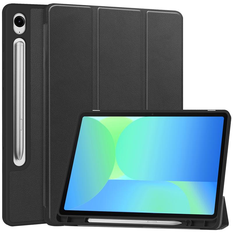 Coque For Samsung Tab S10 FE Case Magnetic PU Leather Fold Smart Cover For Galaxy Tab S9 FE / S10 FE 10.9 Case With Pen Holder