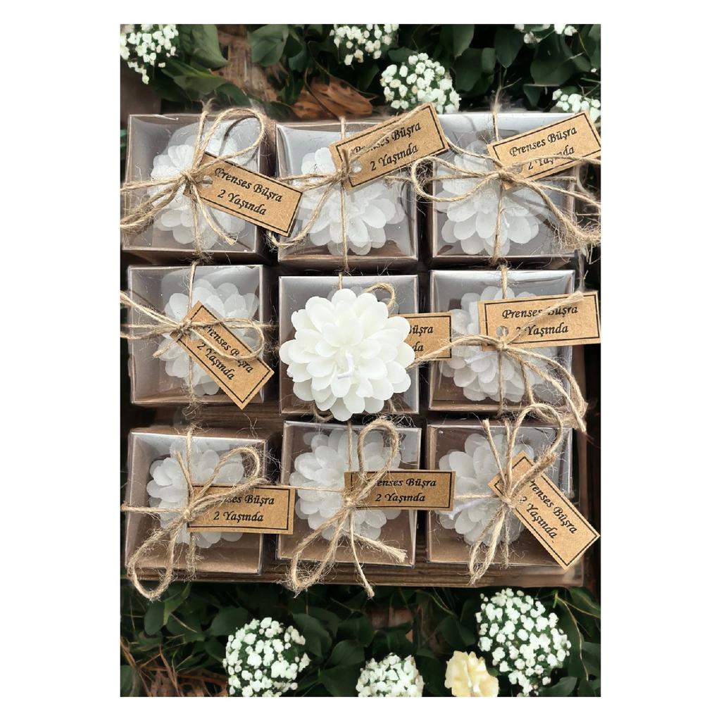 20 Decorated Lotus Candles, Wedding Candles, Birth, Circumcision, Wedding Engagement Promise, Henna, Birthday