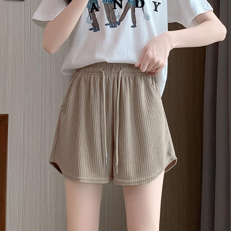 Rosa Sportshorts Damen Sommer Hochtailliert Kleiner Mann Laufen Weites Bein Lässige Hotpants