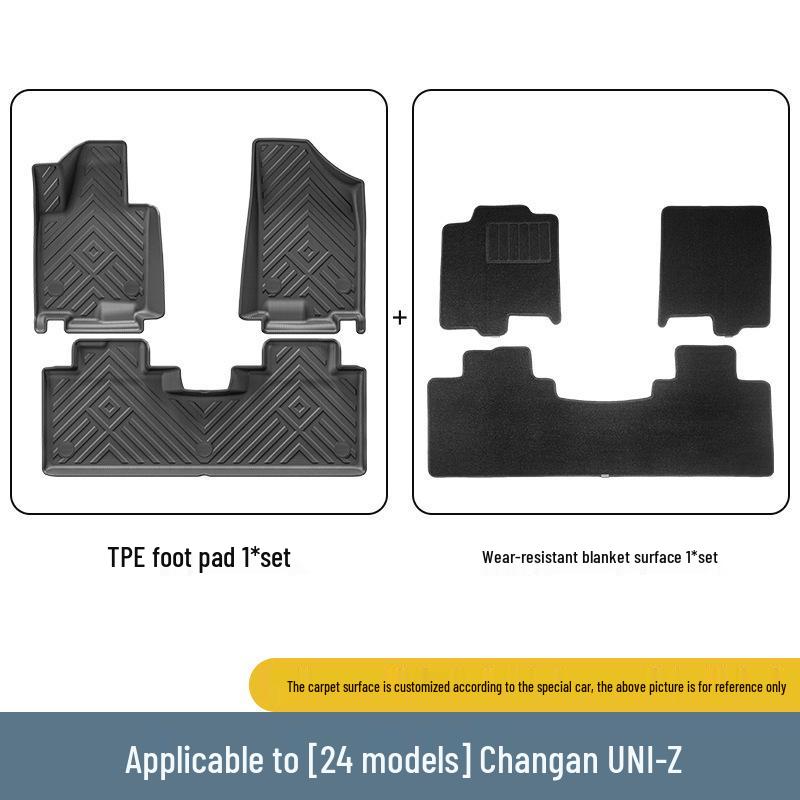 Eco-Friendly TPE Mats for Changan UNI-Z: Includes Full Set with Seat Back and Trunk Mats