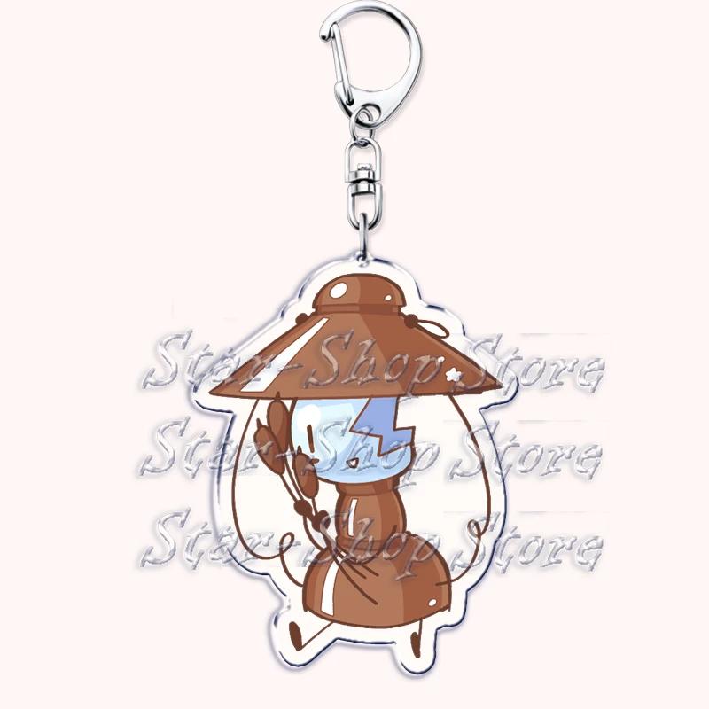 Hot Game Characters Keychain for Accessories Bag Firey Ruby Teardrop Flower Pin Coiny Price Tag Keyring Jewelry Fans Gamer Gifts