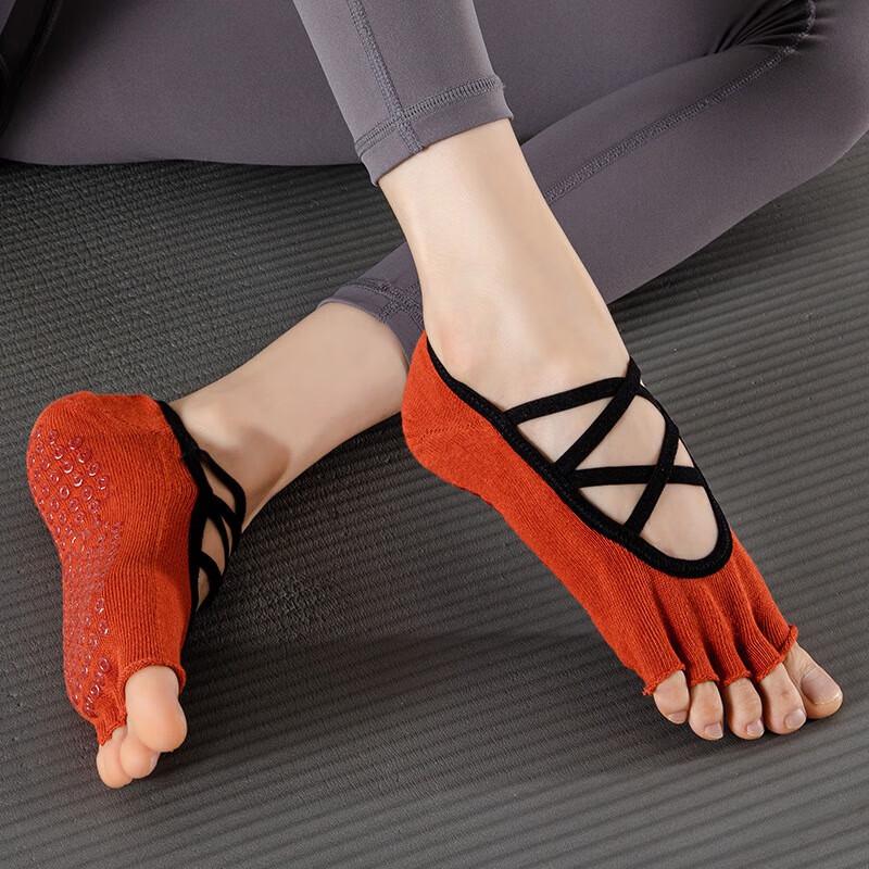 WEZHO Women s Anti-slip Open-Toe Yoga Socks