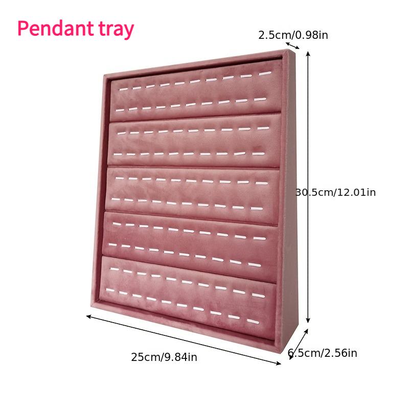 PGY Pink Velvet Jewelry Display Props Stand Elegant Ring & Earring Organizer Soft Fabric Lining Jewelry Bracelet Display Rack