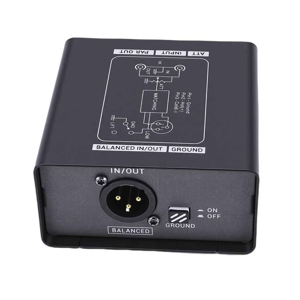 2 Channel Hum Eliminator 3 Level Gain Adjustment Ground Loop Noise Isolator for Conference Mic Sound System Mixer