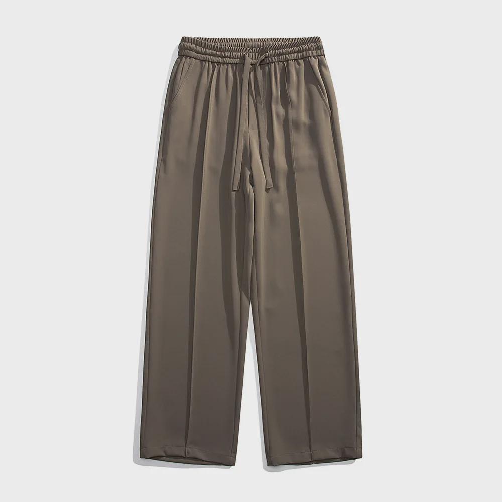 

Мужские повседневные брюки широкого кроя LKTM Ice Silk с эластичным поясом, американский модный бренд, готов к лету. M кофейный