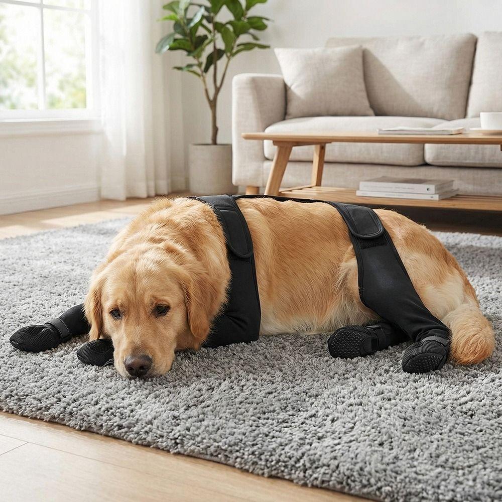 Adjustable Dog Suspender Boots Waterproof Paw Protective Footwear Outdoor Dog Shoes  Going Out