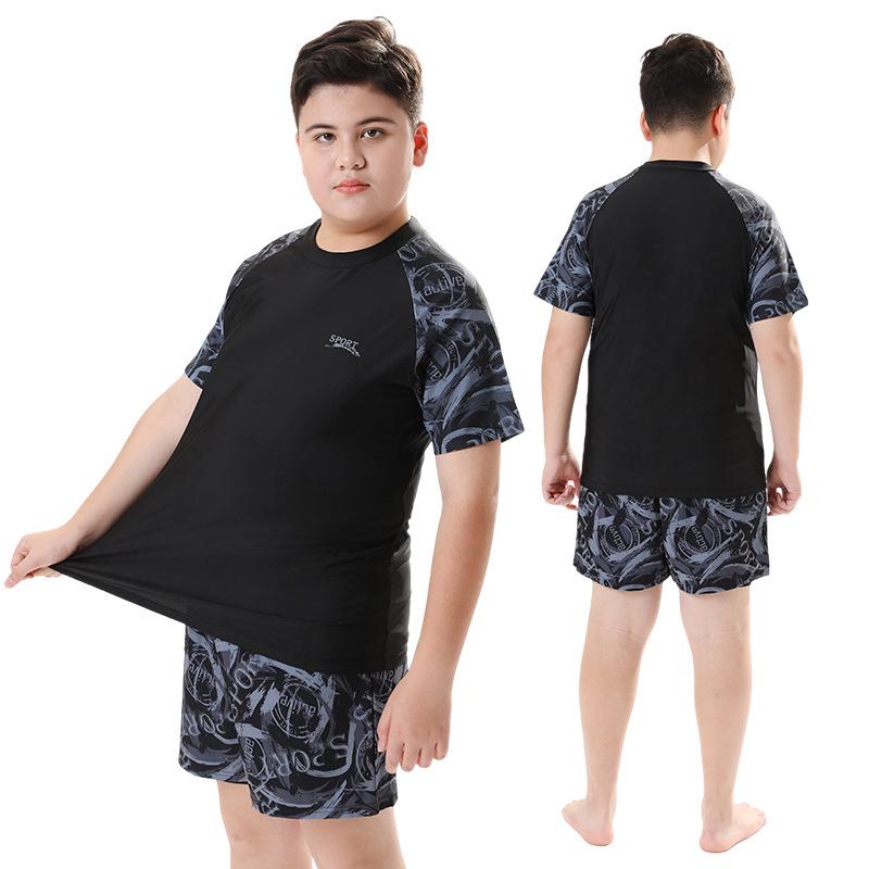 Boys' 2025 Split Swimsuit: Double Layer Swim Trunks for Young and Older Boys