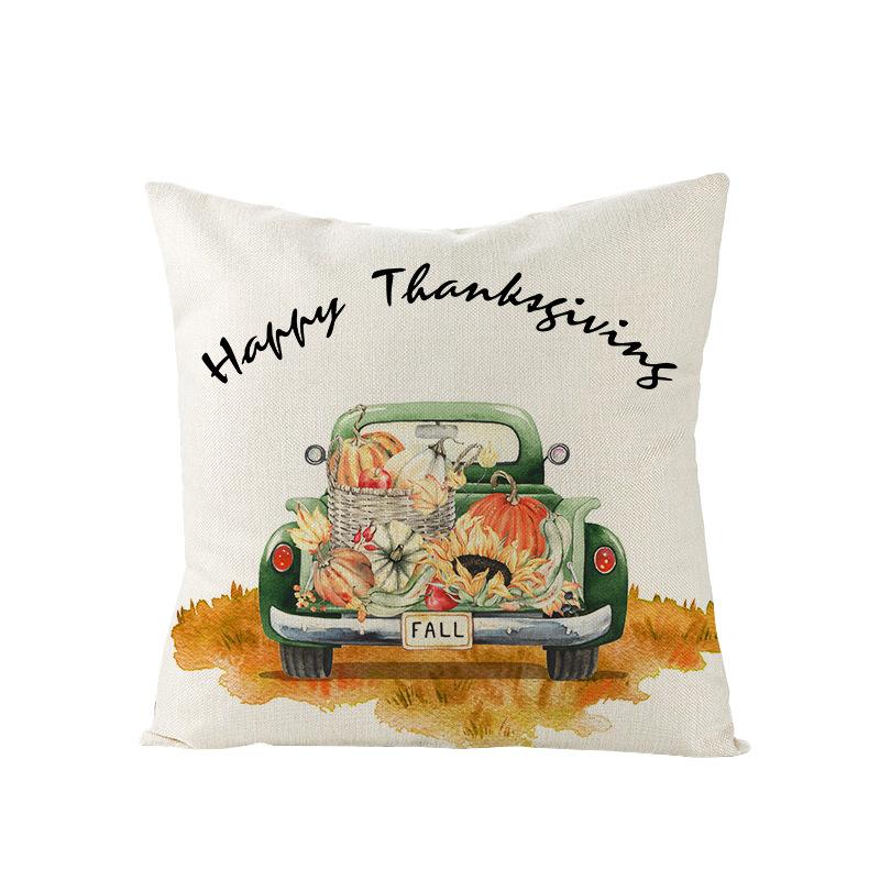 APolyester Pillowcase New Autumn Pumpkin Print Sofa Pillow Cushion Home Cushion