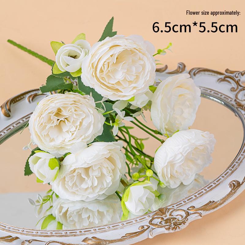Valentine's Day Celebrity Bouquet: Fresh Flowers, Cake Decoration, Tissue & Transparent Wrapping Paper.