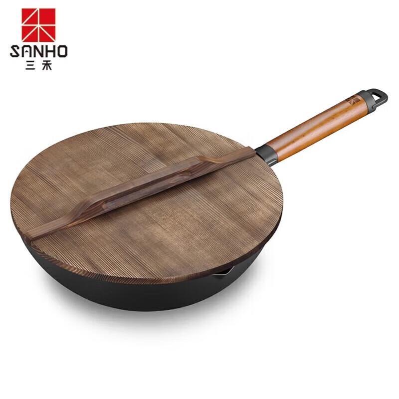 Sanhe Universal 34cm Cast Iron Wok
