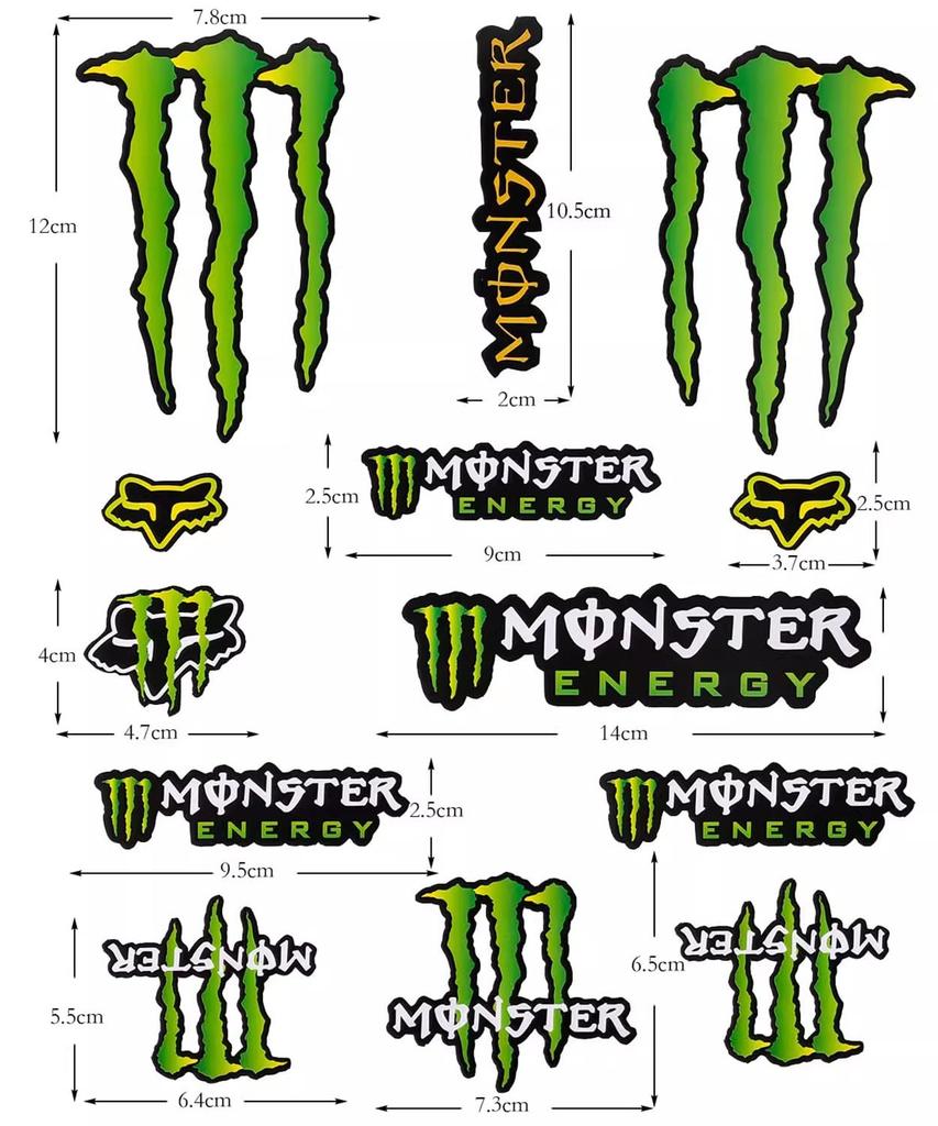 Vitalux Set of 4 Racing Logo Stickers for and Waterproof and Universal Sponsor Stickers for Drink Brands and Race Teams Cars, Motorcycles, Scooters,