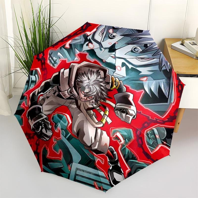 

1pc Outdoor Umbrella with Anime Character Design - Automatic Opening/Closing, Portable 3-Fold Design, 8-Rib Iron Frame - Perfect Gift for Fans, T