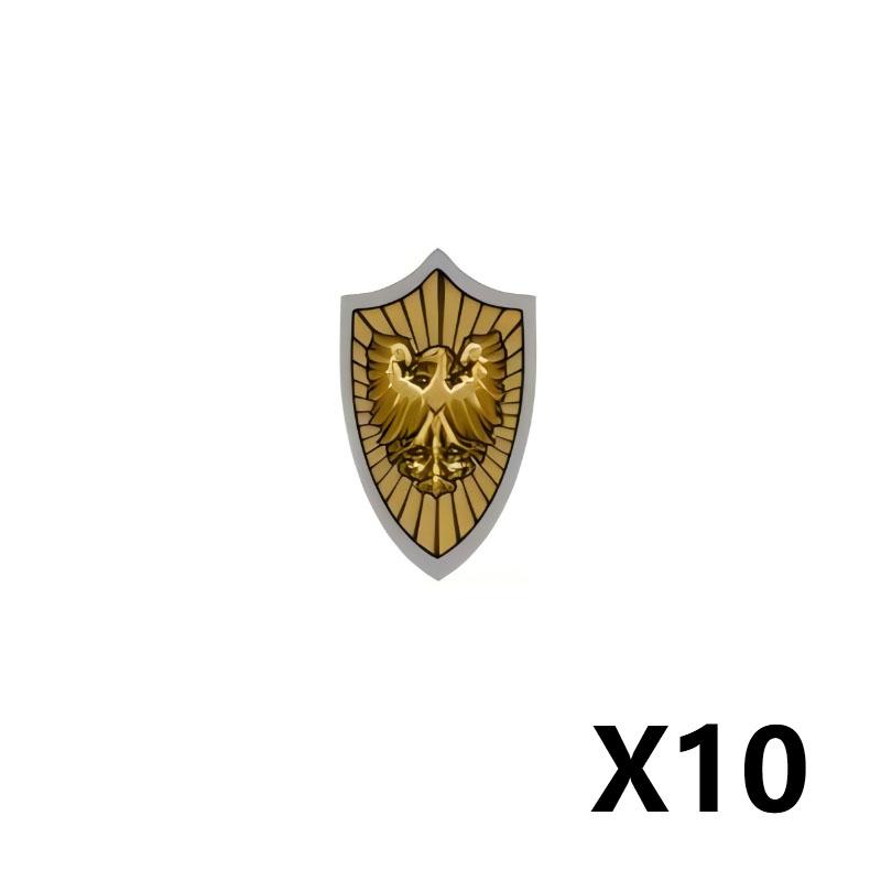 Middle Ages Empire Flag Pole Building Blocks Military Castle Lion Teutonic Knight Soldier Figures Roman Warrior Sheild Brick Toy
