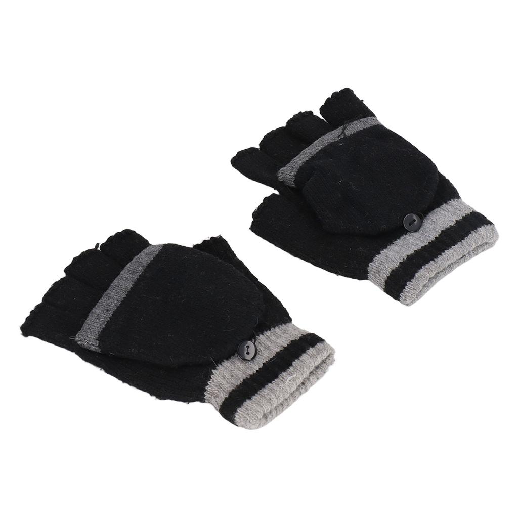 1 Pair USB Heated Knitting Gloves Half and Full Finger Double Sided Heating Winter USB Thermal Gloves for Typewriting 5V
